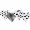 Karids Baby Bandana Bibs, 4-Pack Set 100% Organic Cotton, Soft and Absorbent Boys and Girls