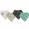 Karids Baby Bandana Bibs, 4-Pack Set 100% Organic Cotton, Soft and Absorbent Boys and Girls