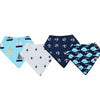 Karids Baby Bandana Bibs, 4-Pack Set 100% Organic Cotton, Soft and Absorbent Boys and Girls