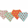 Karids Baby Bandana Bibs, 4-Pack Set 100% Organic Cotton, Soft and Absorbent Boys and Girls