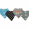 Karids Baby Bandana Bibs, 4-Pack Set 100% Organic Cotton, Soft and Absorbent Boys and Girls