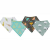 Karids Baby Bandana Bibs, 4-Pack Set 100% Organic Cotton, Soft and Absorbent Boys and Girls