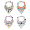 Karids Baby Bandana Bibs, 4-Pack Set 100% Organic Cotton, Soft and Absorbent Boys and Girls