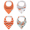 Karids Baby Bandana Bibs, 4-Pack Set 100% Organic Cotton, Soft and Absorbent Boys and Girls