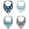 Karids Baby Bandana Bibs, 4-Pack Set 100% Organic Cotton, Soft and Absorbent Boys and Girls