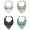 Karids Baby Bandana Bibs, 4-Pack Set 100% Organic Cotton, Soft and Absorbent Boys and Girls