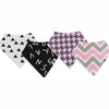 Karids Baby Bandana Bibs, 4-Pack Set 100% Organic Cotton, Soft and Absorbent Boys and Girls