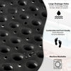 Bathtub Mat Non Slip – 100 x 40 CM Non Slip Bath Mat – Easy Clean Non Slip Shower Mats – Sturdy Suction Cup Attaching – Comfortable for Feet – Draining Holes – Modern Design (Black)