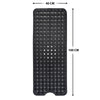 Bathtub Mat Non Slip – 100 x 40 CM Non Slip Bath Mat – Easy Clean Non Slip Shower Mats – Sturdy Suction Cup Attaching – Comfortable for Feet – Draining Holes – Modern Design (Black)