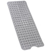 Bathtub Mat Non Slip – 100 x 40 CM Non Slip Bath Mat – Easy Clean Non Slip Shower Mats – Sturdy Suction Cup Attaching – Comfortable for Feet – Draining Holes – Modern Design (Grey)