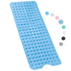 Bathtub Mat Non Slip – 100 x 40 CM Non Slip Bath Mat – Easy Clean Non Slip Shower Mats – Sturdy Suction Cup Attaching – Comfortable for Feet – Draining Holes – Modern Design (Blue)