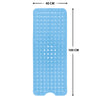 Bathtub Mat Non Slip – 100 x 40 CM Non Slip Bath Mat – Easy Clean Non Slip Shower Mats – Sturdy Suction Cup Attaching – Comfortable for Feet – Draining Holes – Modern Design (Blue)