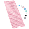 Bathtub Mat Non Slip – 100 x 40 CM Non Slip Bath Mat – Easy Clean Non Slip Shower Mats – Sturdy Suction Cup Attaching – Comfortable for Feet – Draining Holes – Modern Design (Pink)