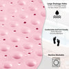 Bathtub Mat Non Slip – 100 x 40 CM Non Slip Bath Mat – Easy Clean Non Slip Shower Mats – Sturdy Suction Cup Attaching – Comfortable for Feet – Draining Holes – Modern Design (Pink)