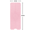 Bathtub Mat Non Slip – 100 x 40 CM Non Slip Bath Mat – Easy Clean Non Slip Shower Mats – Sturdy Suction Cup Attaching – Comfortable for Feet – Draining Holes – Modern Design (Pink)