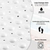 Bathtub Mat Non Slip – 100 x 40 CM Non Slip Bath Mat – Easy Clean Non Slip Shower Mats – Sturdy Suction Cup Attaching – Comfortable for Feet – Draining Holes – Modern Design (White)